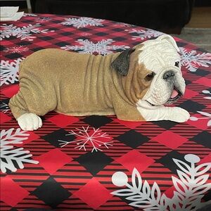 Retired Danbury Mint ROCKY English Bulldog Dog Laying Down